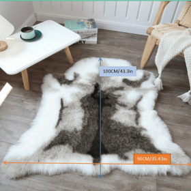 1pc, Soft and Fluffy Reindeer Hide Rug - Non-Slip Plush Faux Fur for Bedroom, Living Room, and Nursery - Machine Washable - White and Grey 1pc, Soft and Fluffy Reindeer Hide Rug - Non-Slip Plush Faux Fur for Bedroom, Living Room, and Nursery - Machine Washable - White and Grey