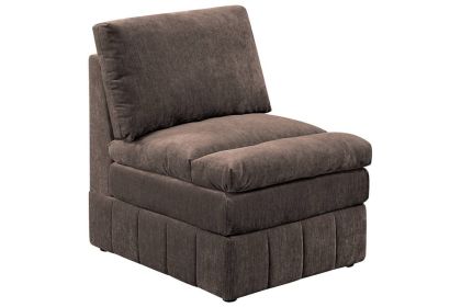 Contemporary 1pc Armless Chair Modular Chair Sectional Sofa Living Room Furniture Mink Morgan Fabric- Suede Contemporary 1pc Armless Chair Modular Chair Sectional Sofa Living Room Furniture Mink Morgan Fabric- Suede