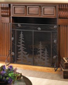 Woodland Wonder Decorative Fireplace Screen - Enhance Your Home with Rustic Charm Woodland Wonder Decorative Fireplace Screen - Enhance Your Home with Rustic Charm